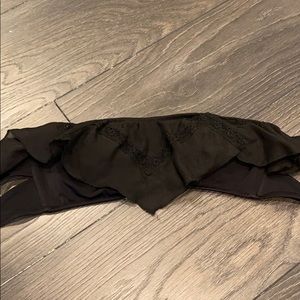 black strapless bikini top